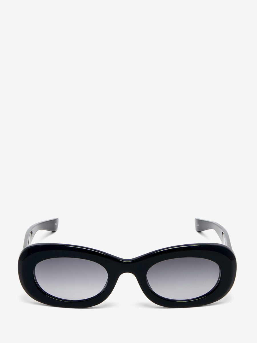 ALEXANDER MCQUEEN - McQueen Logo Oval Sunglasses - Item 841891J07493035